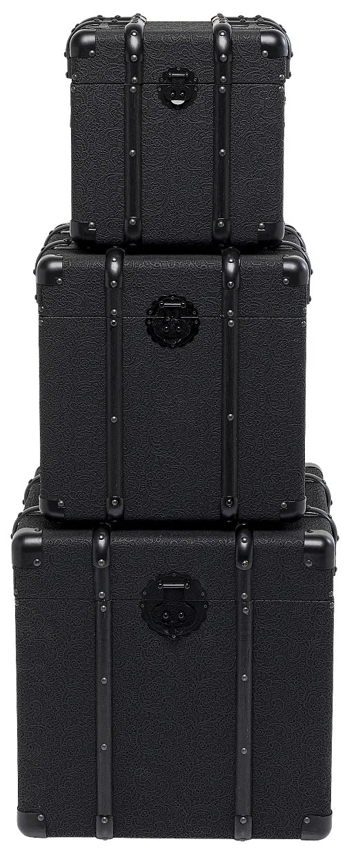 Voyage Trunk set 3 boxov čierny