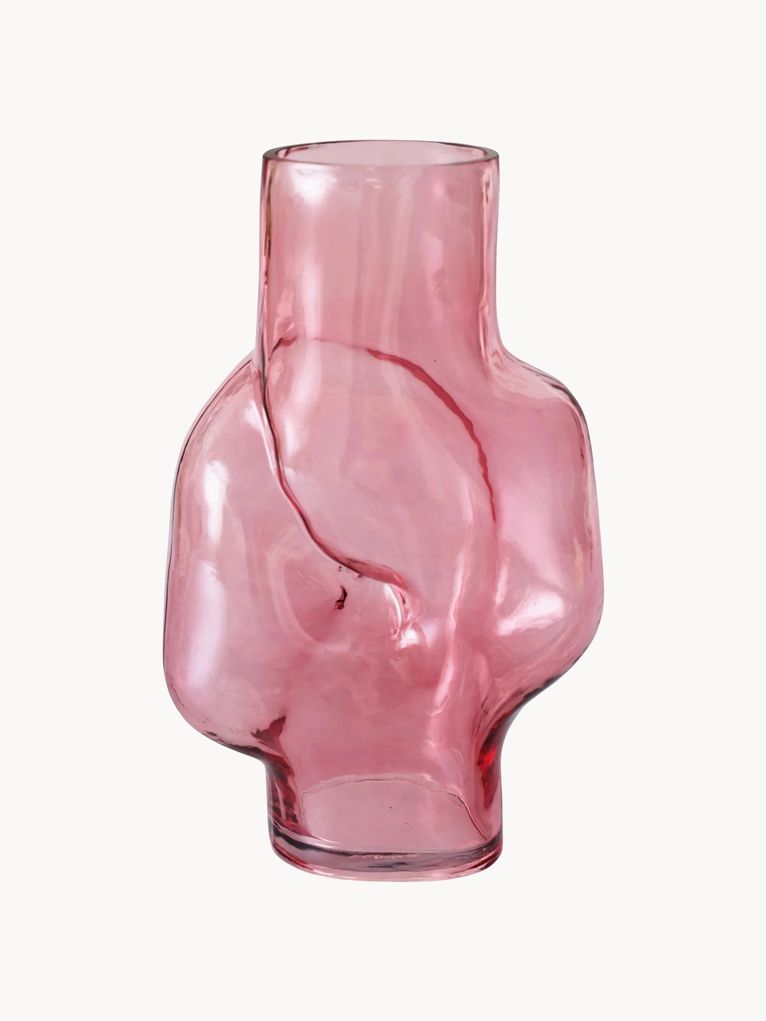 Ručne vyrobená sklenená váza Gleam, V 32 cm