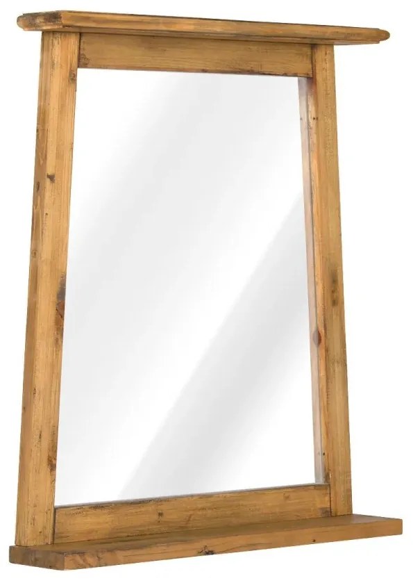 furniture-nabytek.cz - Masívne kúpeľňové zrkadlo Rangún z recyklovanej borovice, lakované, hnedé – 70×12×77 cm