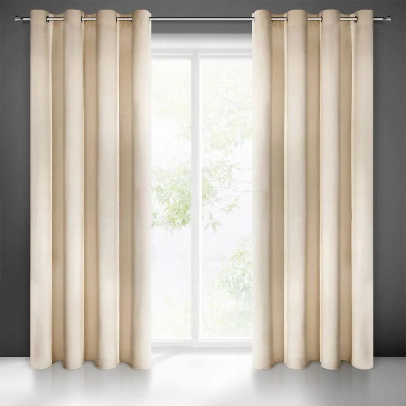 Béžový zatemňovací záves na krúžkoch VILLA 140x250 cm Béžový zatemňovací záves na krúžkoch VILLA 140x250 cm