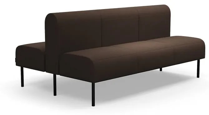 Modulárna pohovka VARIETY, 3 miestna, double, látka Blues CSII, tmavohnedá