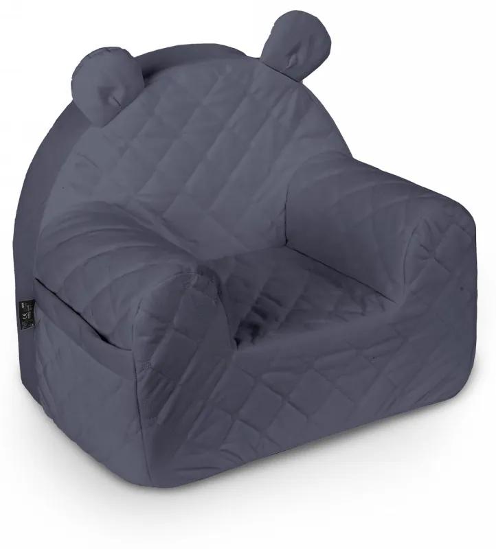Detské kreslo s uškami Velvet, Nightshadow blue
