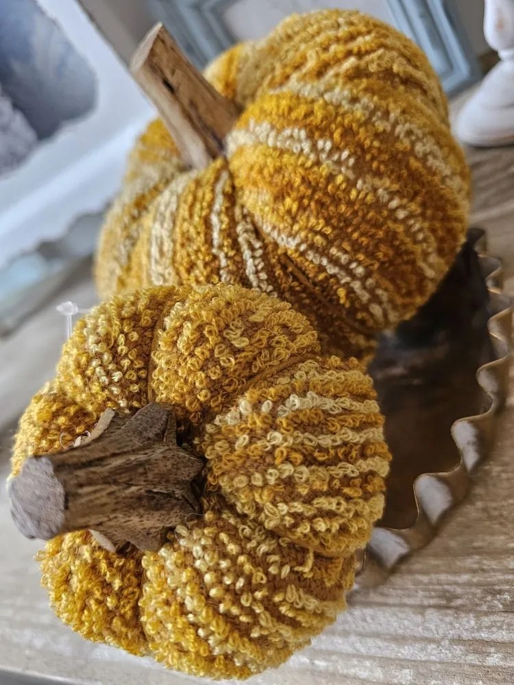 Oranžová textilná dekorácia tekvice Pumpkin - Ø 15*13 cm