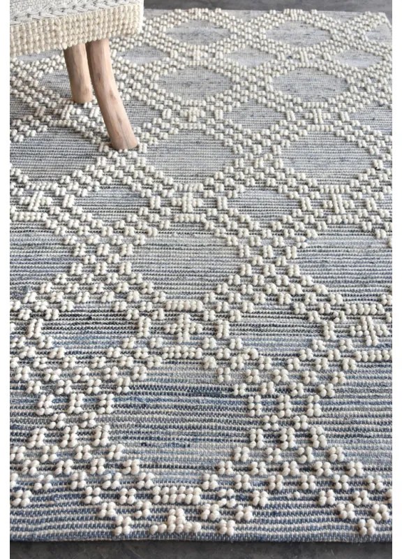 Koberec NASHVILLE 160 x 230 cm z vlny a denimu