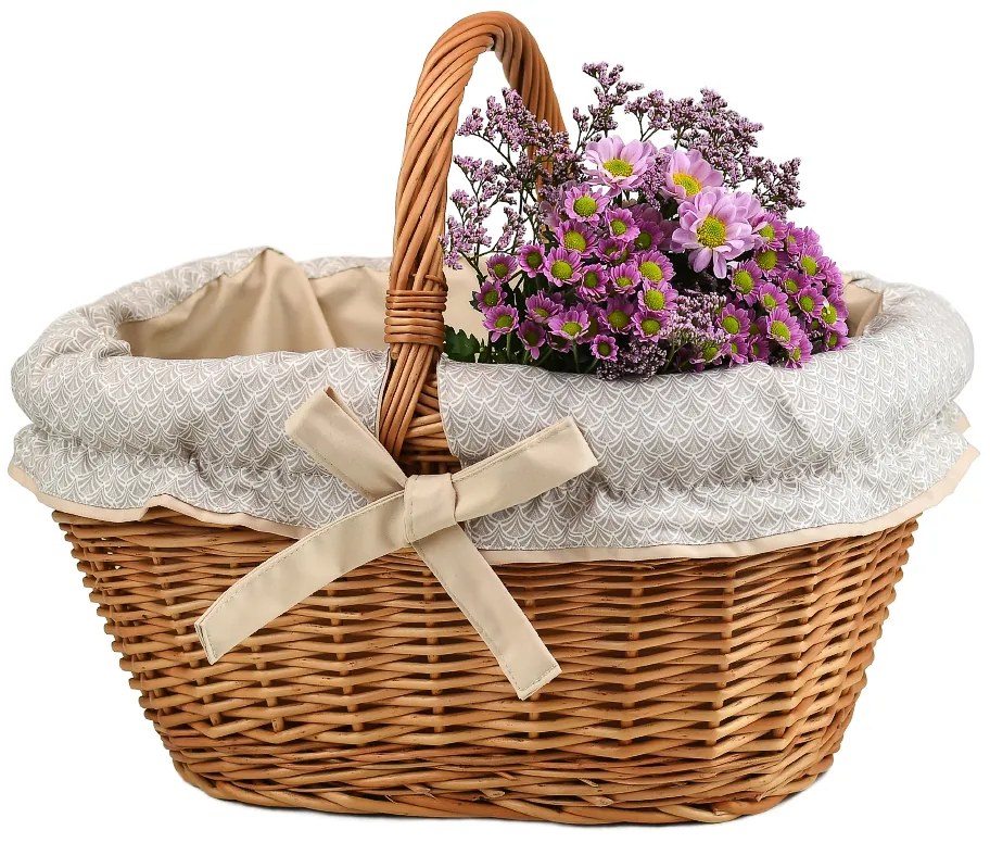 Prútený nákupný košík Levitra Iš. 40 x hl. 30 x v. 21/ 35(cm)