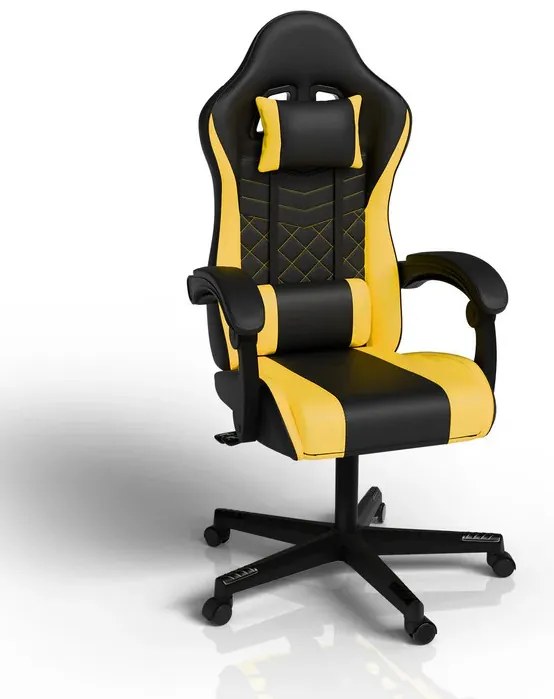 InternetovaZahrada Kancelárska stolička HyperSeat - čierna/žltá