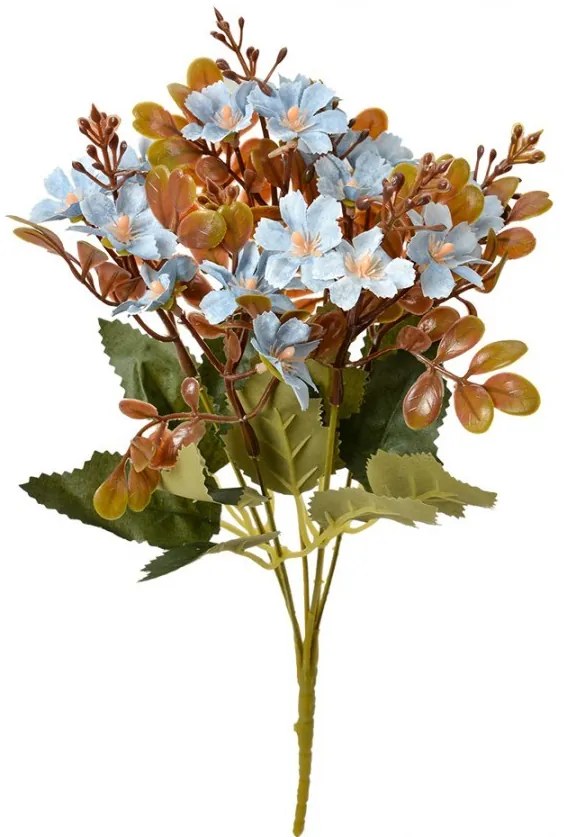 Dekorácia svetlomodrá umelá kvetina - 10*10*33 cm