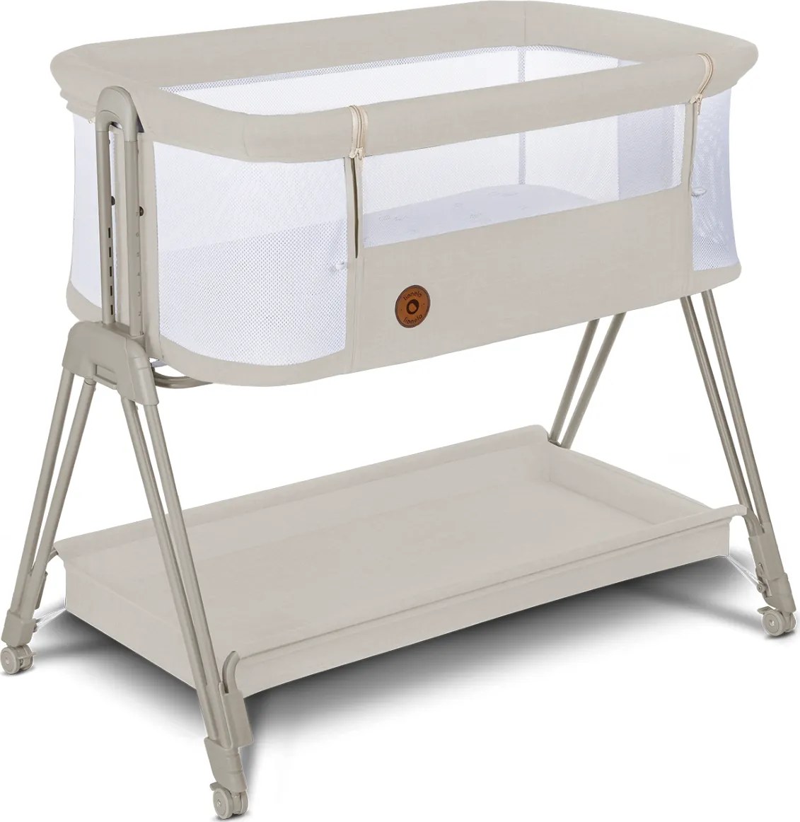 LIONELO Postieľka Luna 2v1 Beige Sand