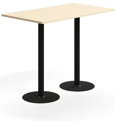 Barový stôl VERTICUS, 1400x800x1100 mm, breza/čierna