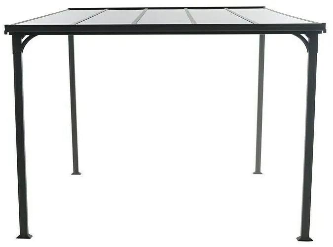 Sunfun Zypern Pergola, pôdorysný rozmer: 3 × 3 m, výška: 2,13 – 2,55 m, antracit