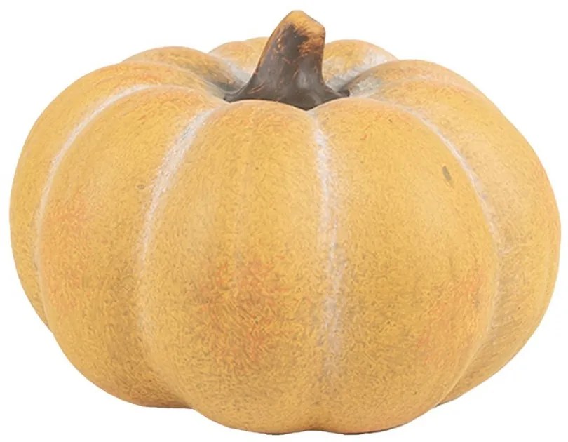 Žlooranžová keramická dekorácia tekvice Pumpkin - Ø 15*10 cm
