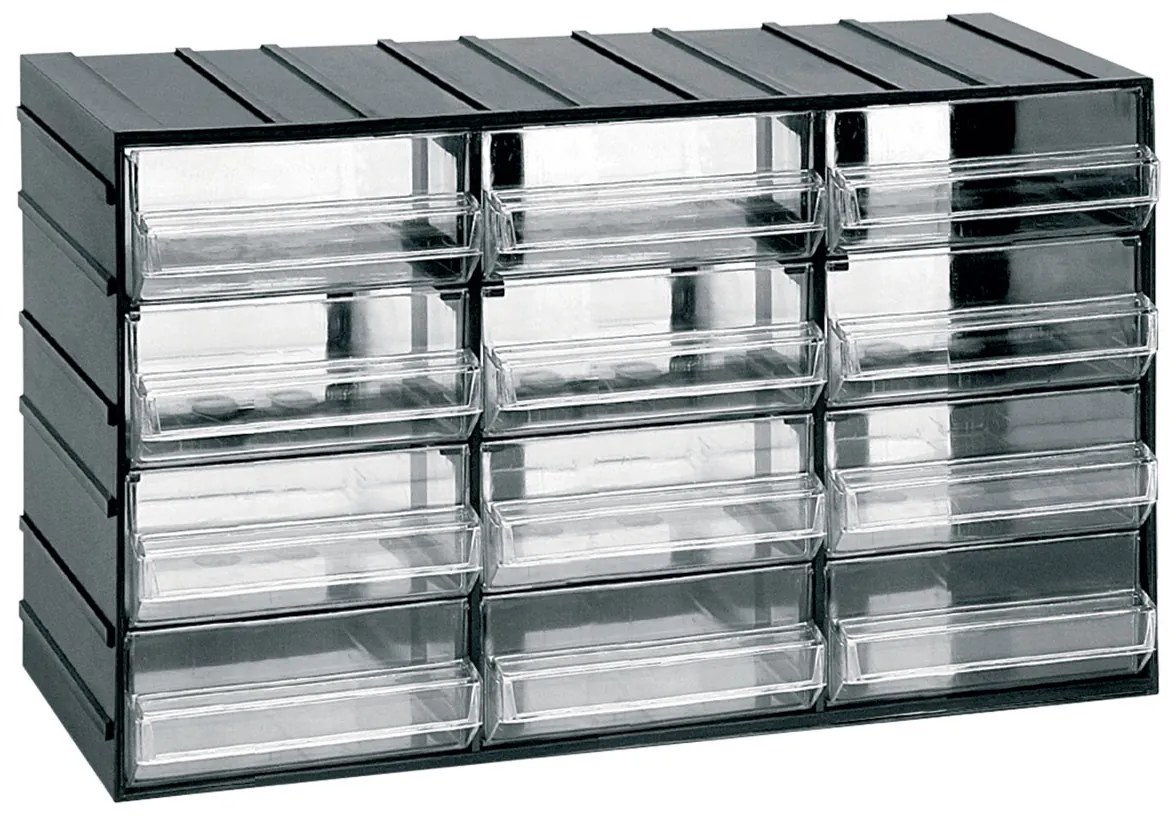 ARTPLAST Organizér 613T 382 x P 148 x H 230 mm s12 priehľadnými zásuvkami