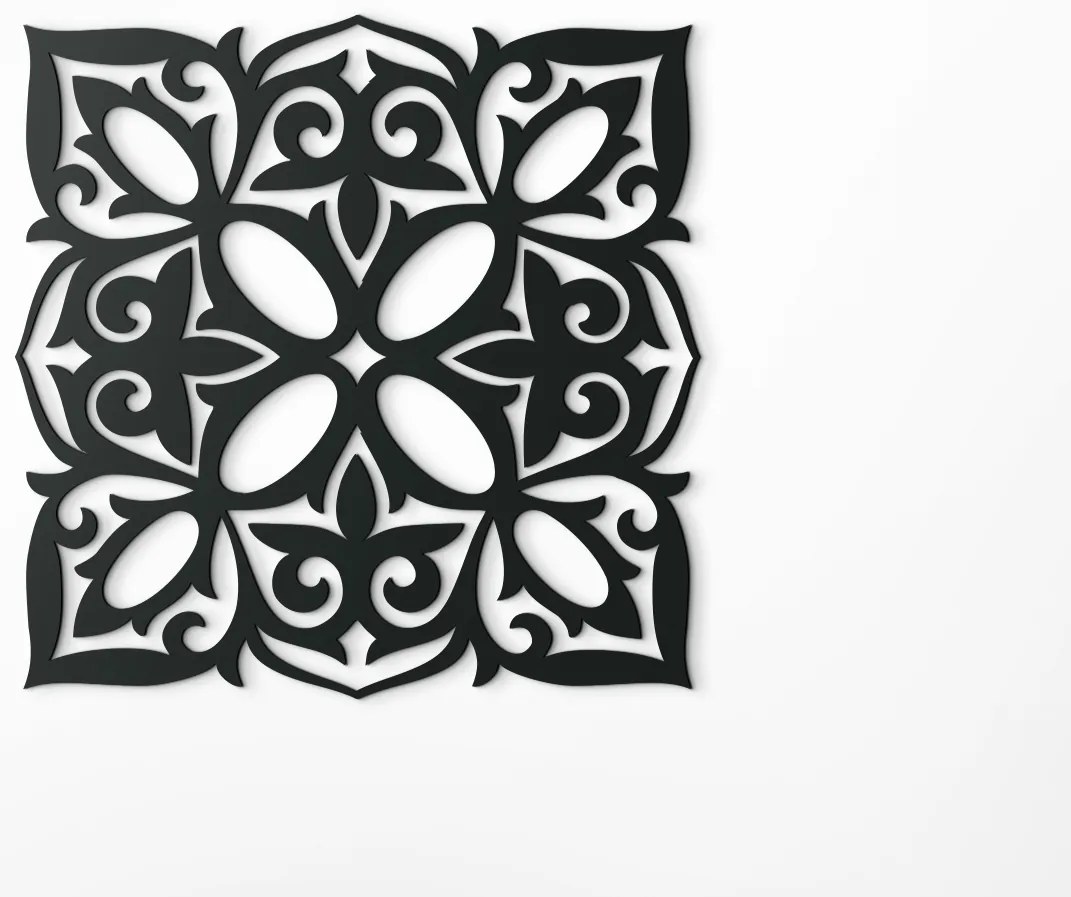 drevko Drevená Mandala Prepojenie Rozmer obrazu: 32,5 x 32,5 cm, Farba dekorácie: Čierna