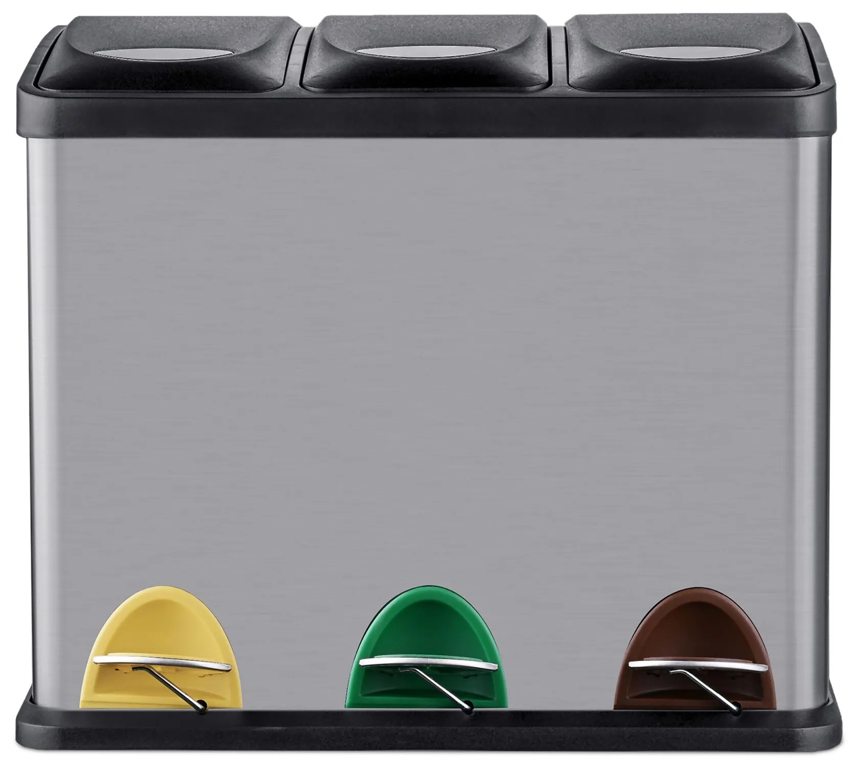 Kuchynský odpadkový kôš 3x8L RD52006, strieborná