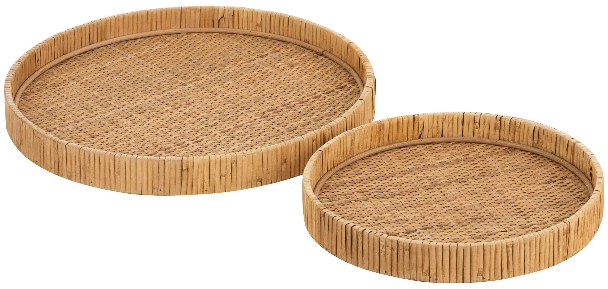 Set 2ks okrúhlych ratanových podnosov Boom - Ø 40*4cm Set 2ks okrúhlych ratanových podnosov Boom - Ø 40*4cm