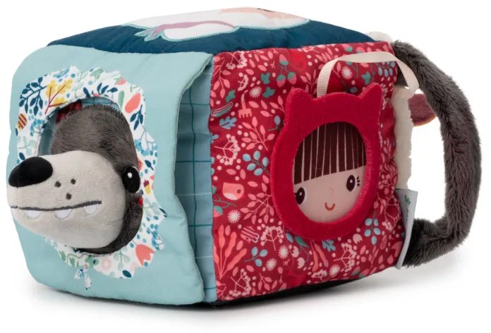 Lilliputiens - textilná kocka s aktivitami - vlk Ľudovít