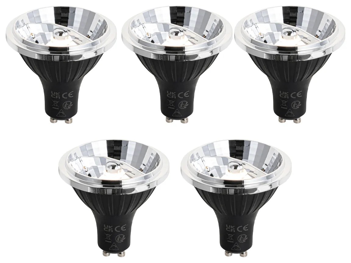 Sada 5 GU10 3-krokovo stmievateľných LED žiaroviek 70 mm 6,5 W 600 LM 3000 K