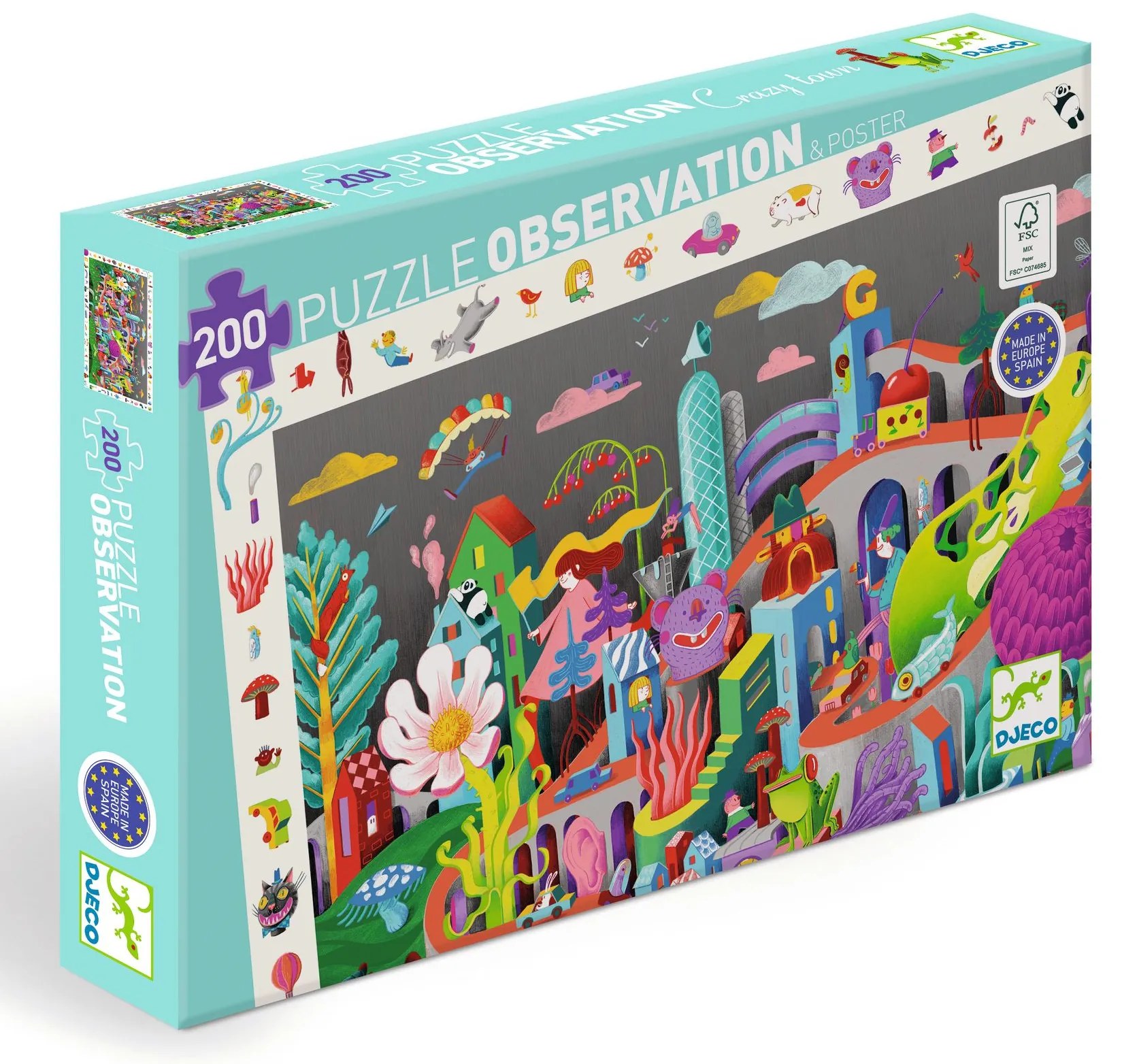 Vyhľadávacie puzzle s plagátom - Mesto budúcnosti - 200 ks