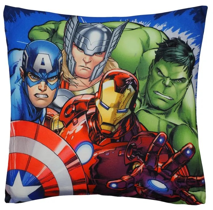 Jerry Fabrics Detský vankúšik s potlačou - Avengers - Heroes 03 | 40 x 40 cm