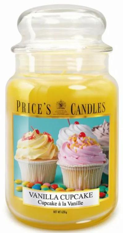 PRICE´S MAXI sviečka v skle Vanilla cupcake - horenie 150h