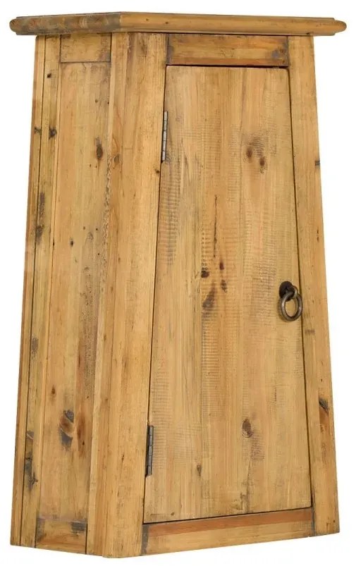 furniture-nabytek.cz - Masívna nástenná skrinka do kúpeľne Rangoon z recyklovanej borovice, lakovaná, hnedá – 42×22×70 cm