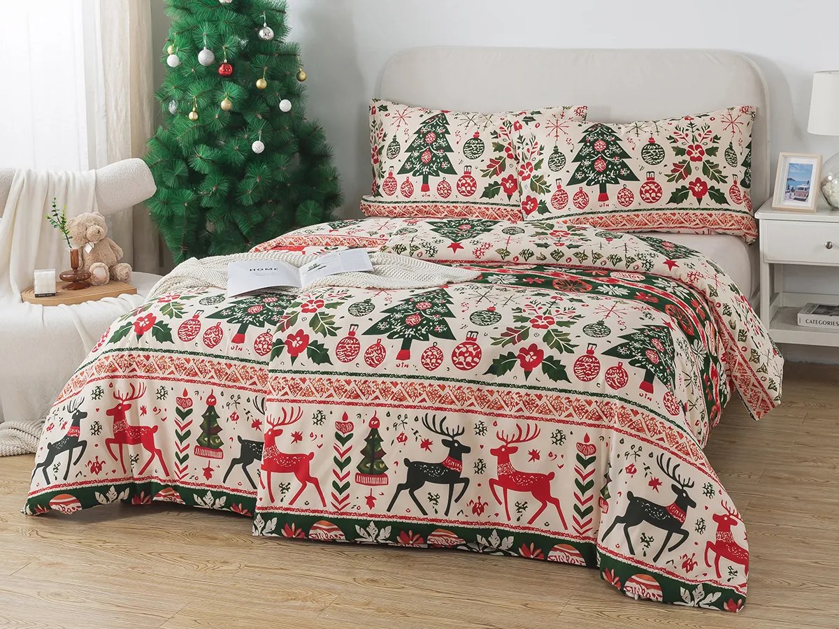 XPOSE® Francuzské bavlnené Renforcé obliečky TRADIČNÉ VIANOCE