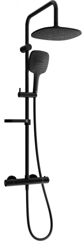 Mexen KX17 sprchový set s termostatickou batériou Kai, čierna, 771501791-70