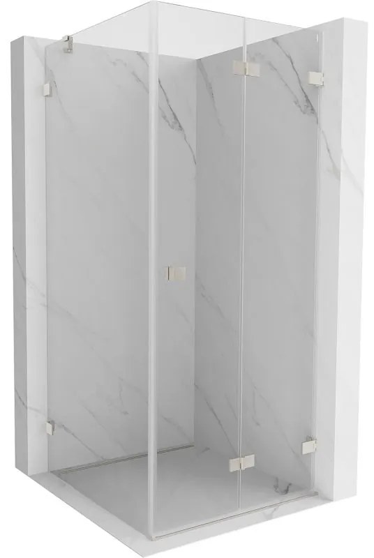 Mexen Lunar-F, skopný sprchový kút pravý 70 x 70 cm, 8mm číre sklo, oceľový profil, 836-070-070-97-00-P