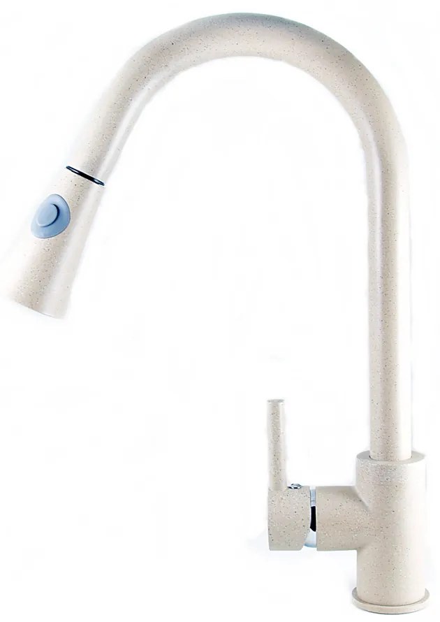 Gamma Taru, vysoká drezová batéria s výsuvným výtokom, béžová škvrnitá, GMA-BT-BPG