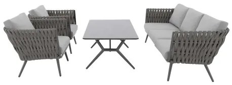 Doppler RIVA EXPERT sivá - záhradná hliníková súprava