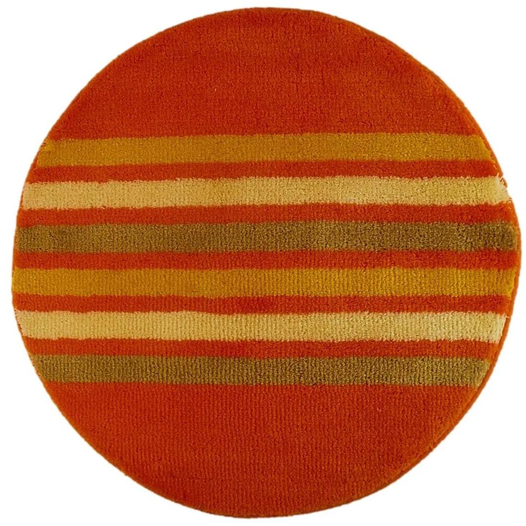 ROUTNER Kúpeľňová predložka RAGUSA Oranžová 10204 - Oranžová / Kruh Ø 90 cm 10204