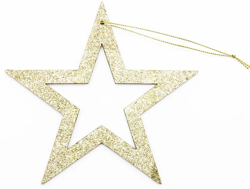 DECOLED Zlatá hviezda, dutá, 80 cm
