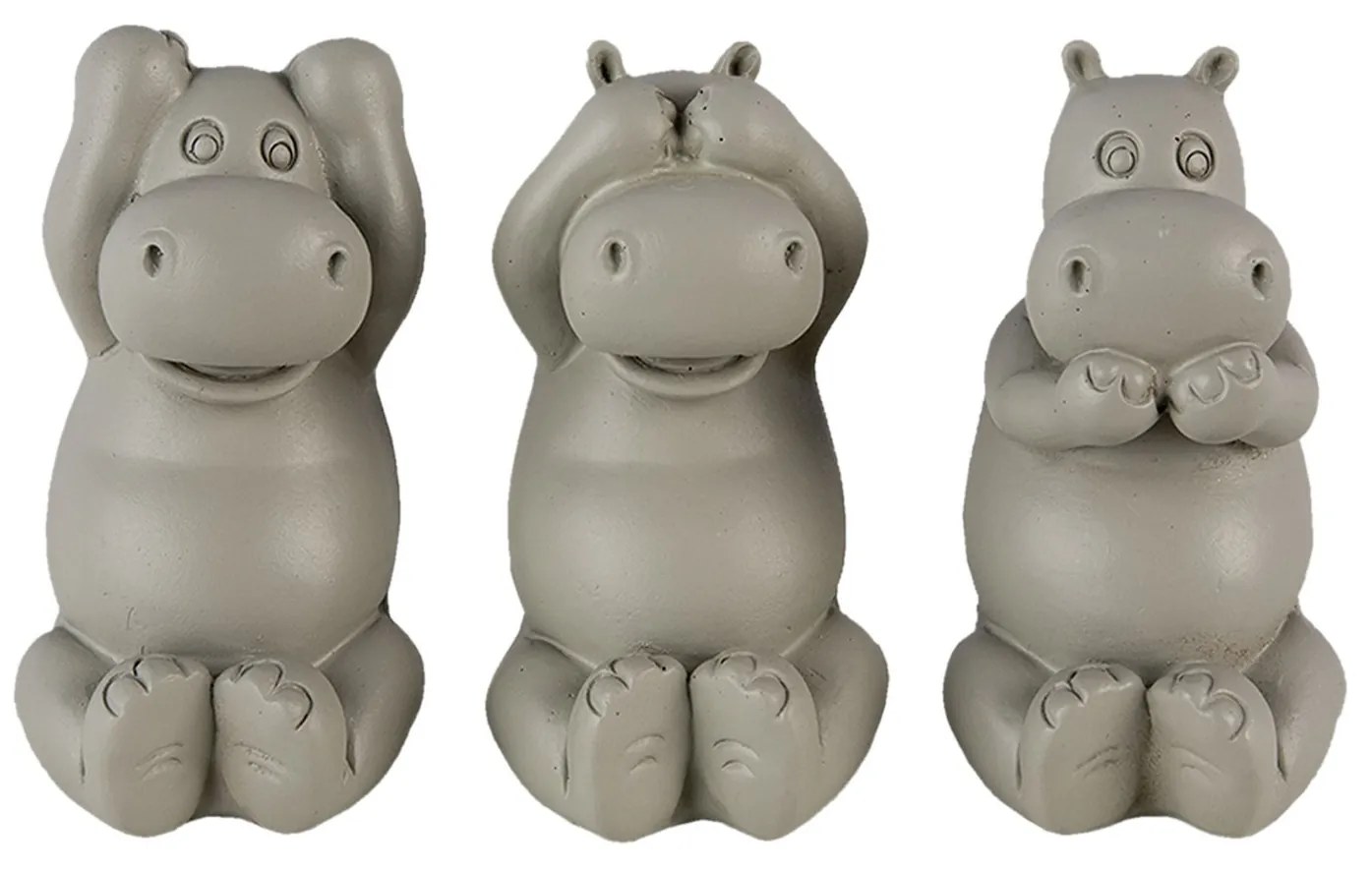 Dekoratívne sošky sediacich hrochov - 15 * 6 * 9 cm