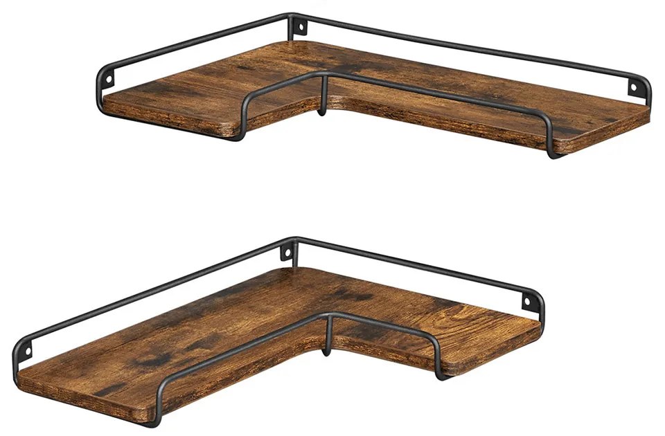 L-tvarovaná rohová polica 2 ks