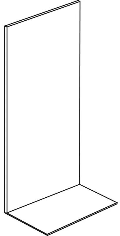 Predajný regál jednostranný, plné steny, 2200 x 1000 x 450 mm, prídavný, biela