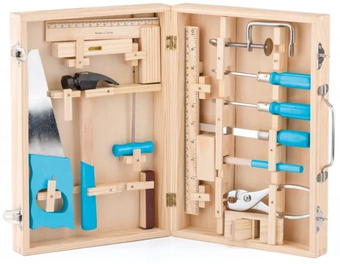 Kovové náradie v drevenom kufríku