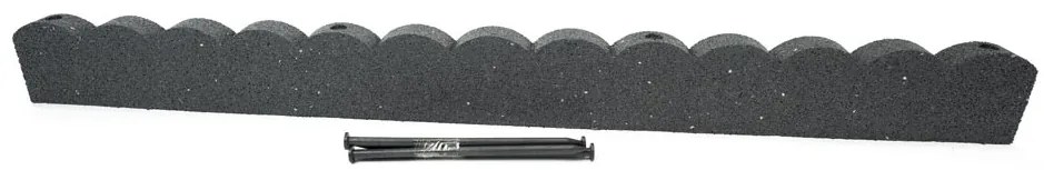 Záhradná obruba Scalloped sivá 120 cm, gumová (vrátane klincov) MHEU5000030