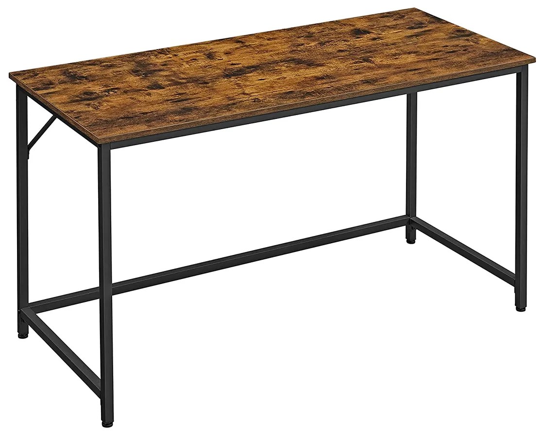 VASAGLE industriálny dizajnový stôl Vintage hnedo-čierna LWD043B01
