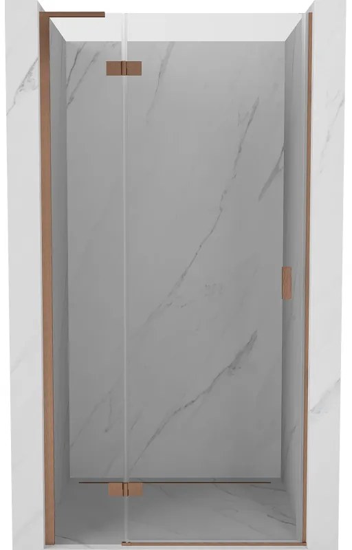 Mexen Mist-H L, 1-krídlové sprchové dvere ľavé 70 cm, číre sklo, medený matný profil, 8A5L-070-000-65-00-L
