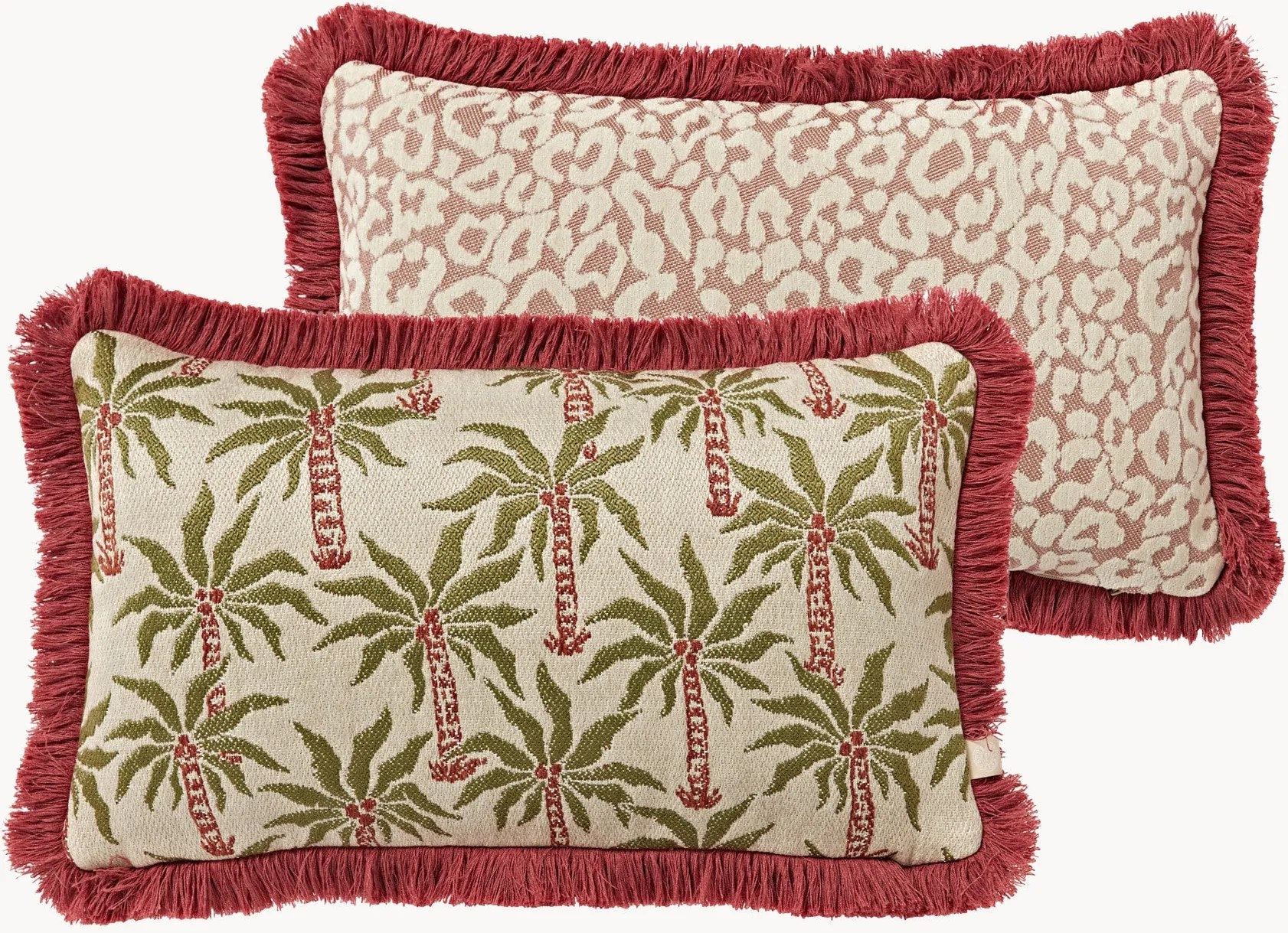 Ručne vyrobený exteriérový obojstranný vankúš Laura & Maya