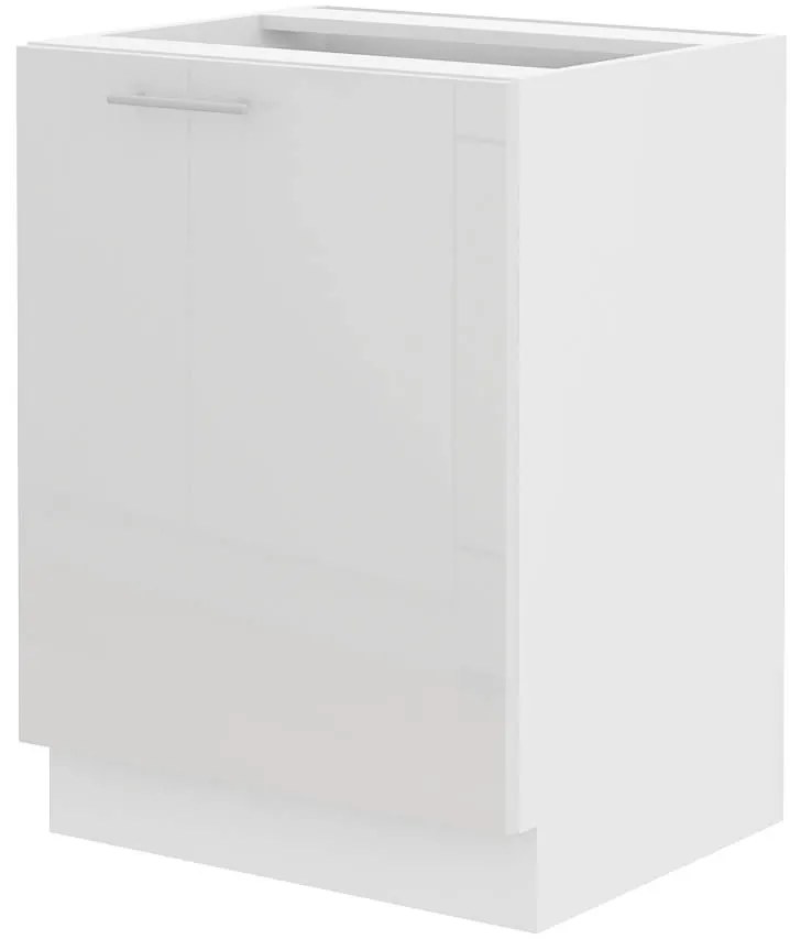 Dolná kuchynská skrinka Lavera 60 D 1F BB (biela + lesk biely). Vlastná spoľahlivá doprava až k Vám domov. 1032335