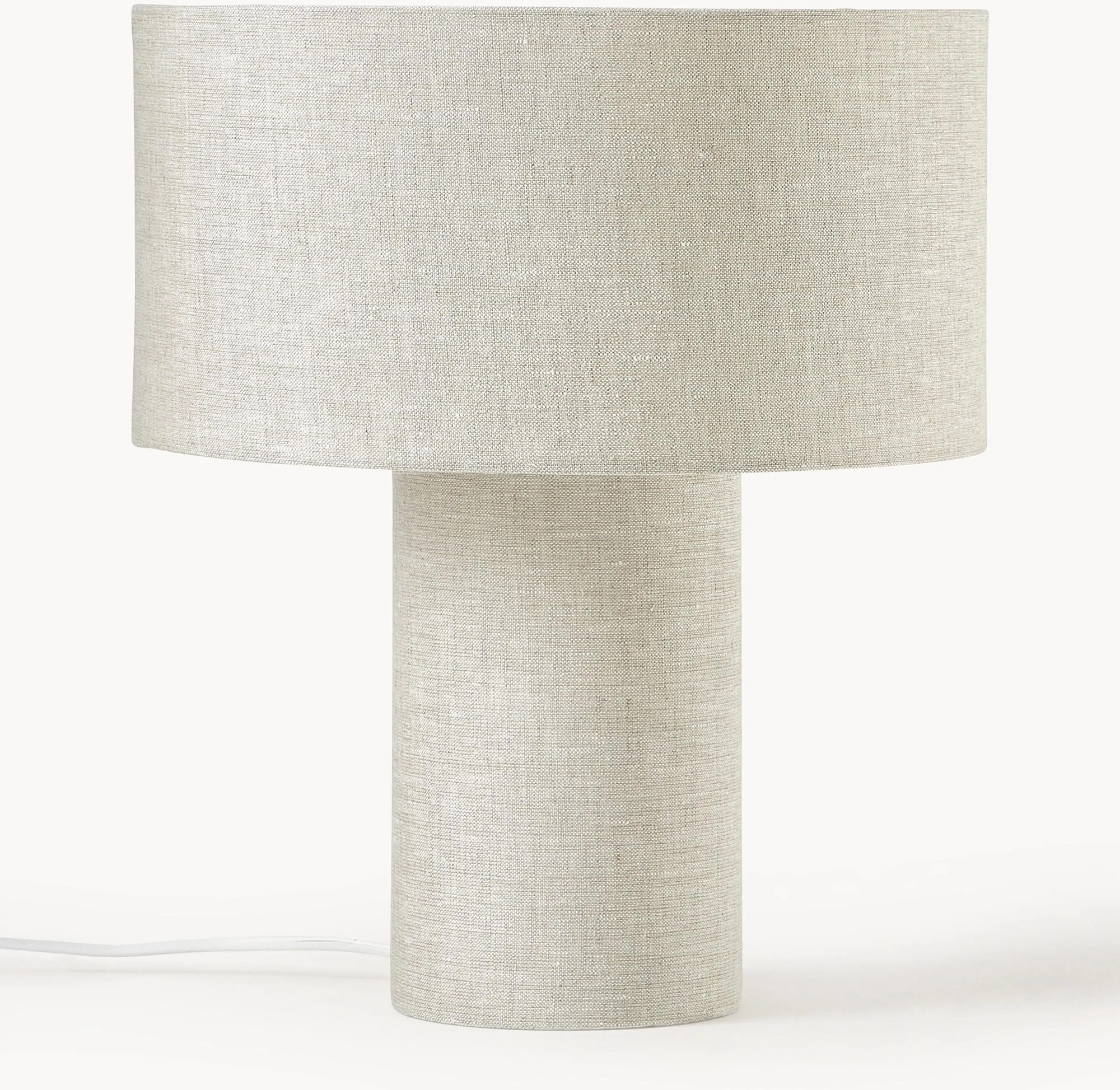 Ľanová stolová lampa Ron