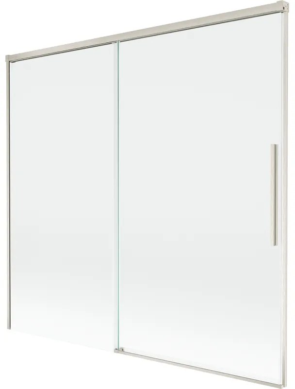 Mexen Rox, 2-krídlová posuvná vaňová zástena 170 x 150 cm, 8mm číre sklo, oceľový profil, 8C9-170-001-97-00