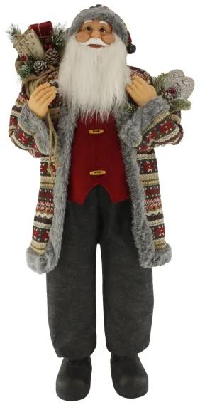 Dekorácia Vianočný Mikuláš Vzorovaný 115cm