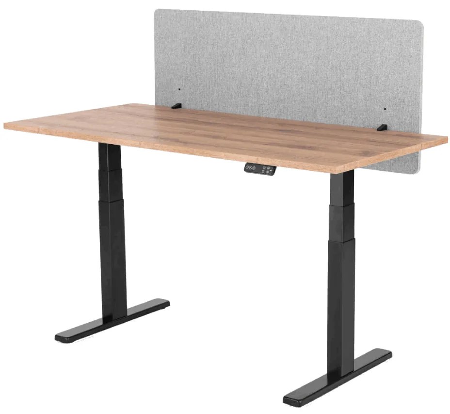 Liftor Silent, akustický paraván na stôl 155 x 60 cm, svetlošedý