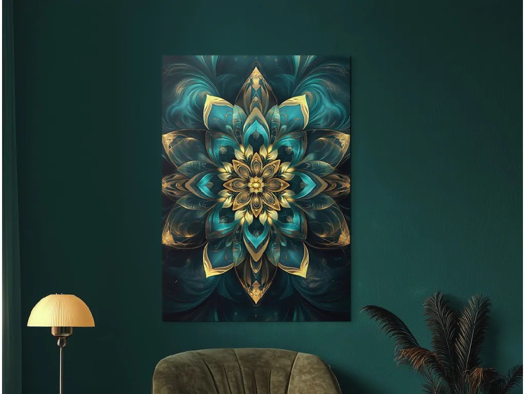 drevko | Mandala na stenu Smaragdové bohatstvo