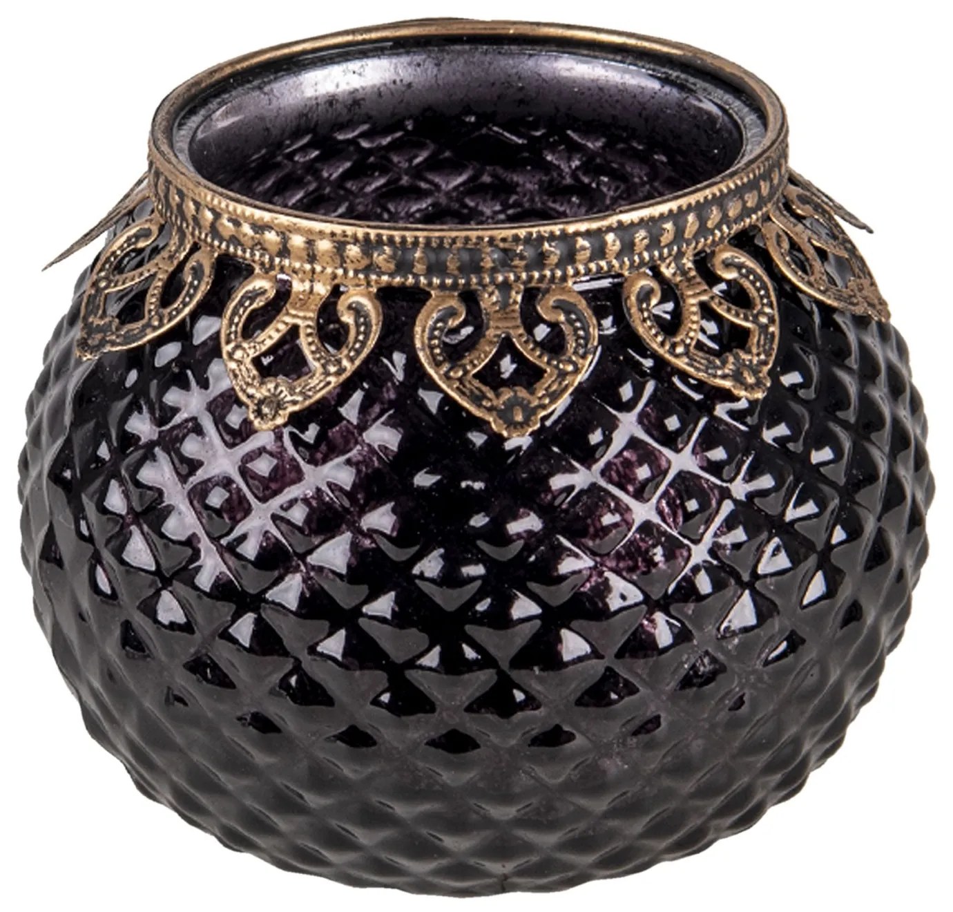 Sklenený svietnik Estela- Ø 13 * 10 cm