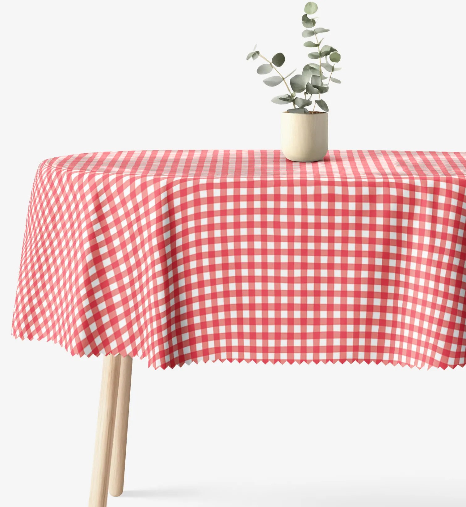 Goldea oválny teflónový obrus - červené kocky 120 x 160 cm