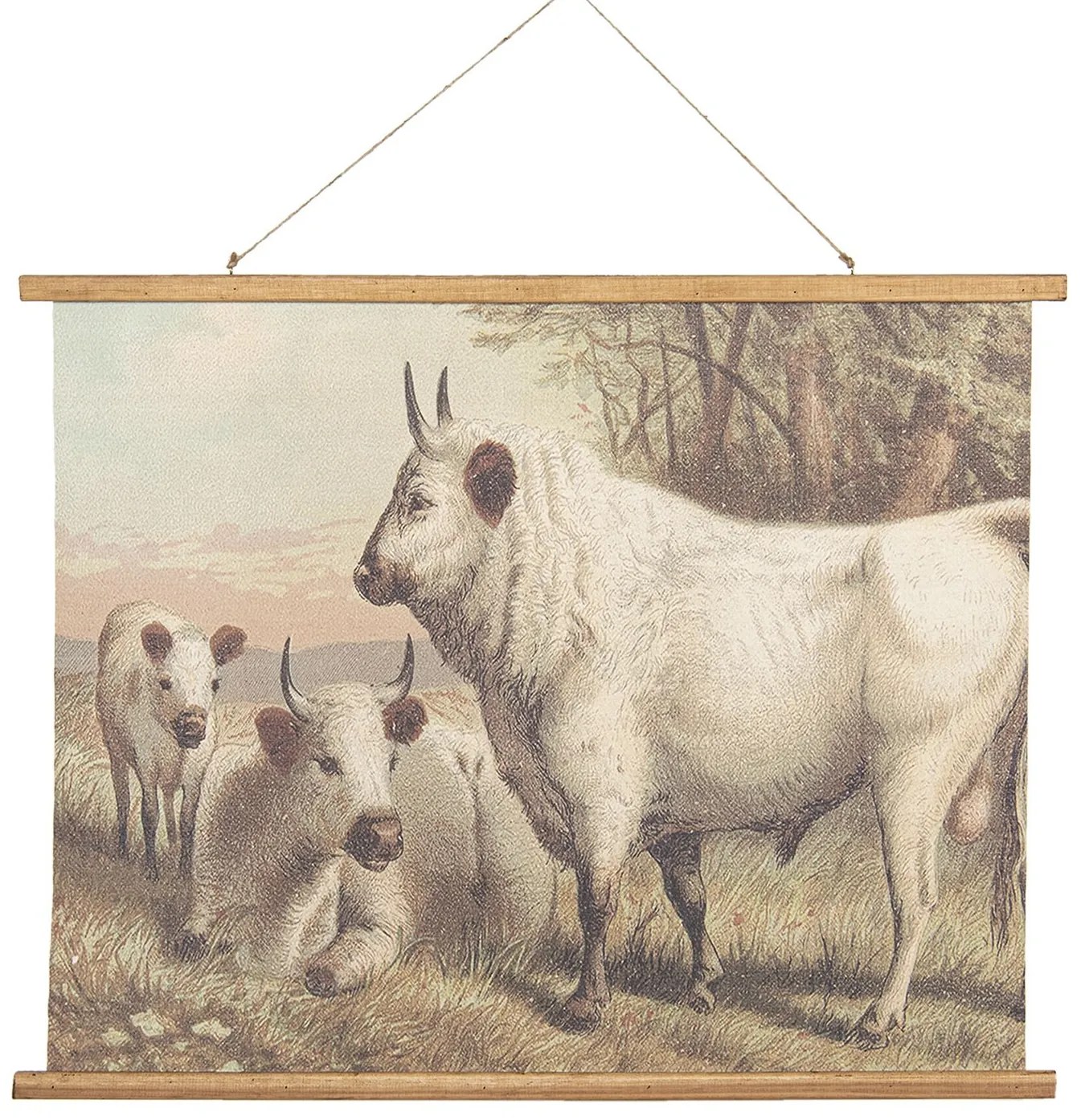 Nástenný dekoratívne plagát s kravami - 100 * 2 * 75 cm