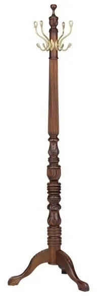 furniture-nabytek.cz - Masívny vešiak na kabáty Cambridge z mahagónu, lakovaný, hnedý